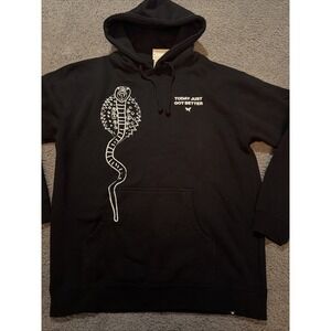 CLSICS Snake Hoodie Men's L NWT Black Cobra Today Just Got Better 100% Cotton